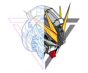Anime head - trace vector