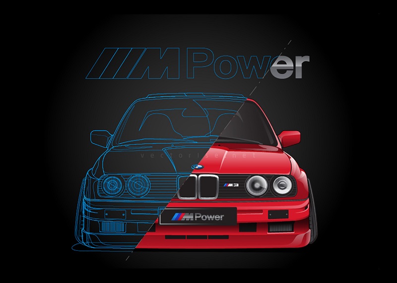 BMW E30 vectorise