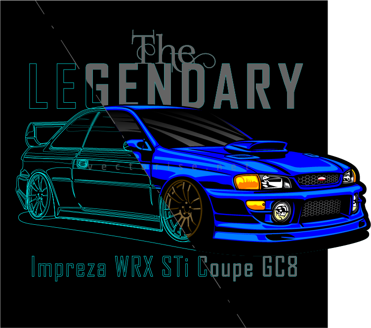 Subaru Impreza WRX GC8 - vectorise