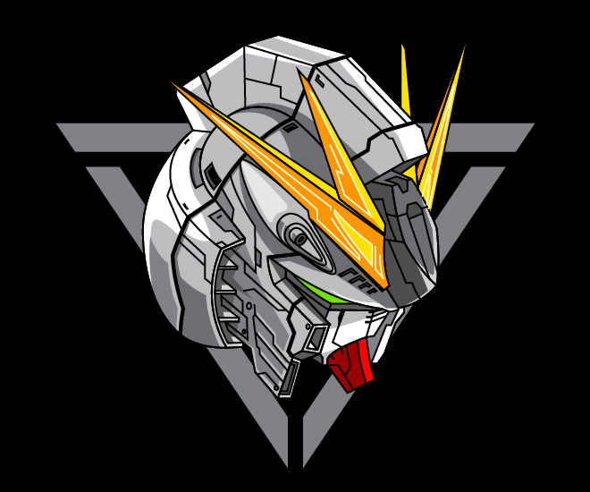 Robot head anime - vectorise