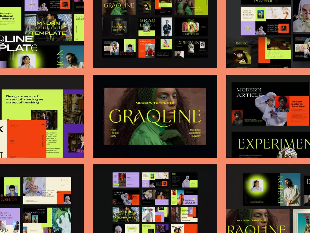 Graqline Colorful PowerPoint Templates Pack
