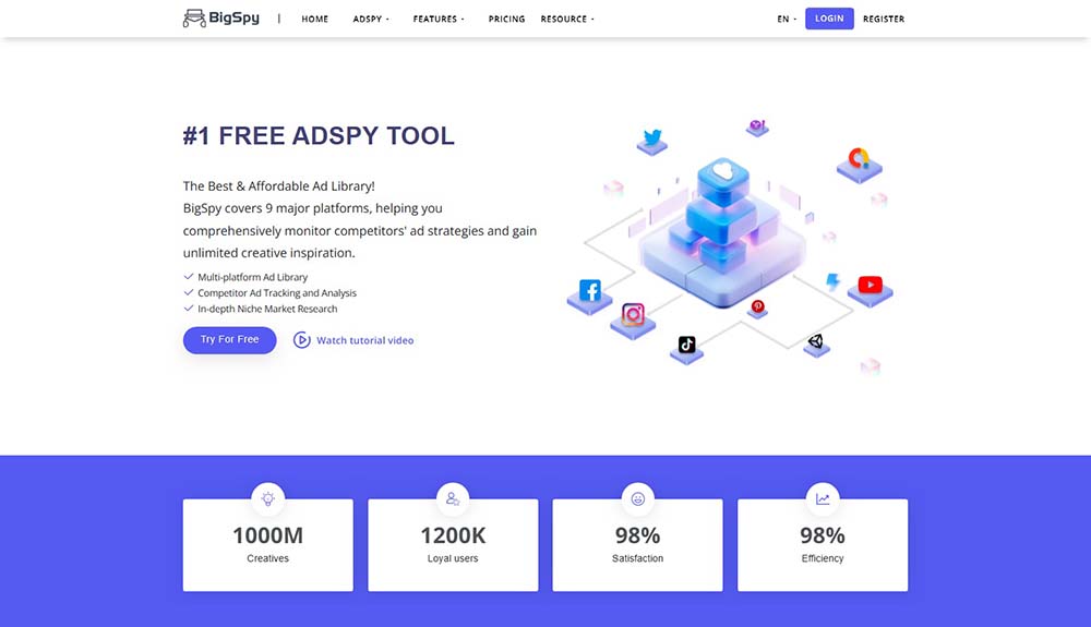 BigSpy Free AdSpy Tool